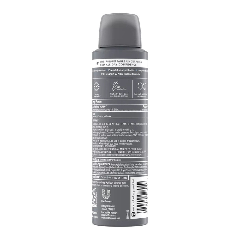 Dove Men And Care 72 Hour Antiperspirant And Deodorant Dry Spray Cool Fresh, 3.8 Oz