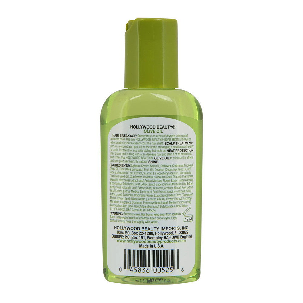 Hollywood Beauty Olive Oil Heat Protection Shine Enhancing Hair Treatment, 2 Oz