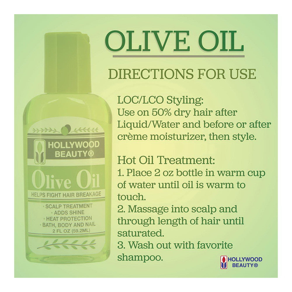 Hollywood Beauty Olive Oil Heat Protection Shine Enhancing Hair Treatment, 2 Oz