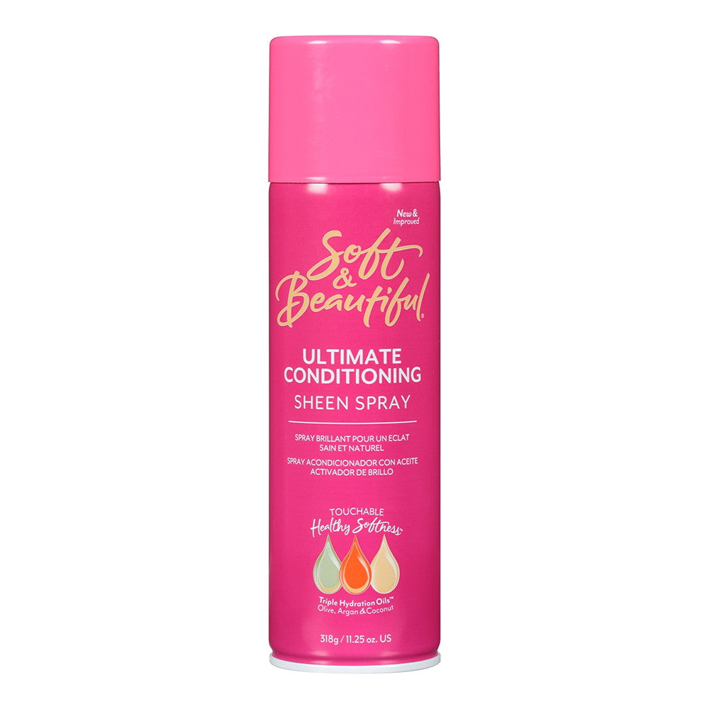 Soft And Beautiful Ultimate Conditioner Sheen Spray Triple Hydration Oils, 11.25 oz