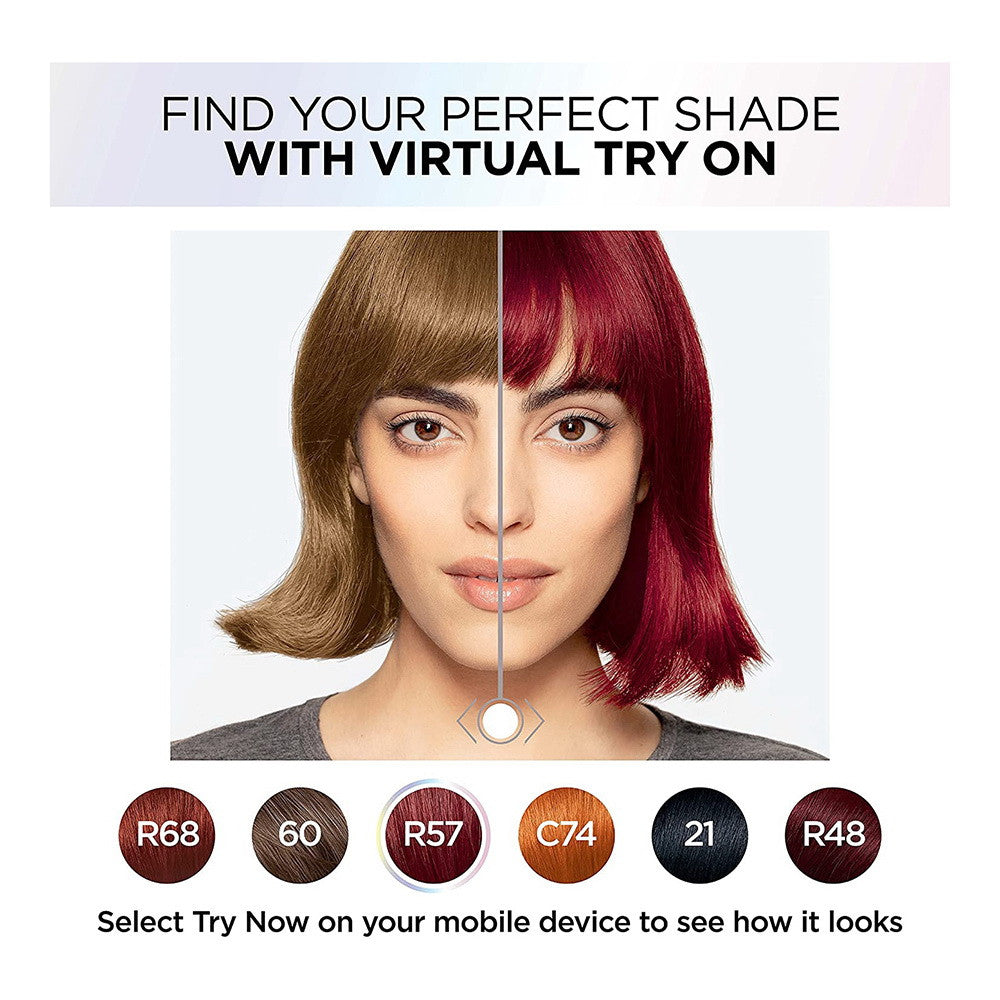 Loreal Feria Multi Faceted Shimmering Haircolor, 56 Brilliant Bordeaux, Auburn Brown - 1 Ea