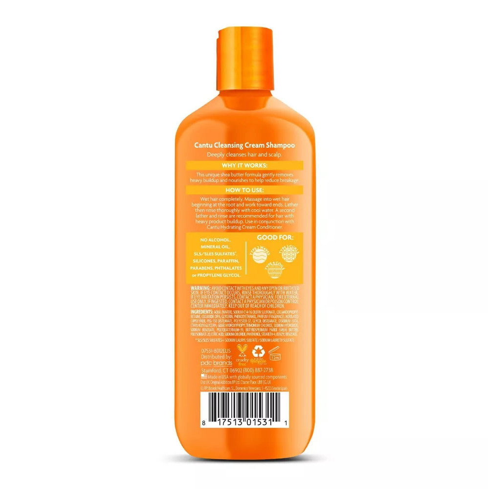 Cantu Shea Butter For Natural Hair Cleansing Cream Shampoo, 13.5 Oz