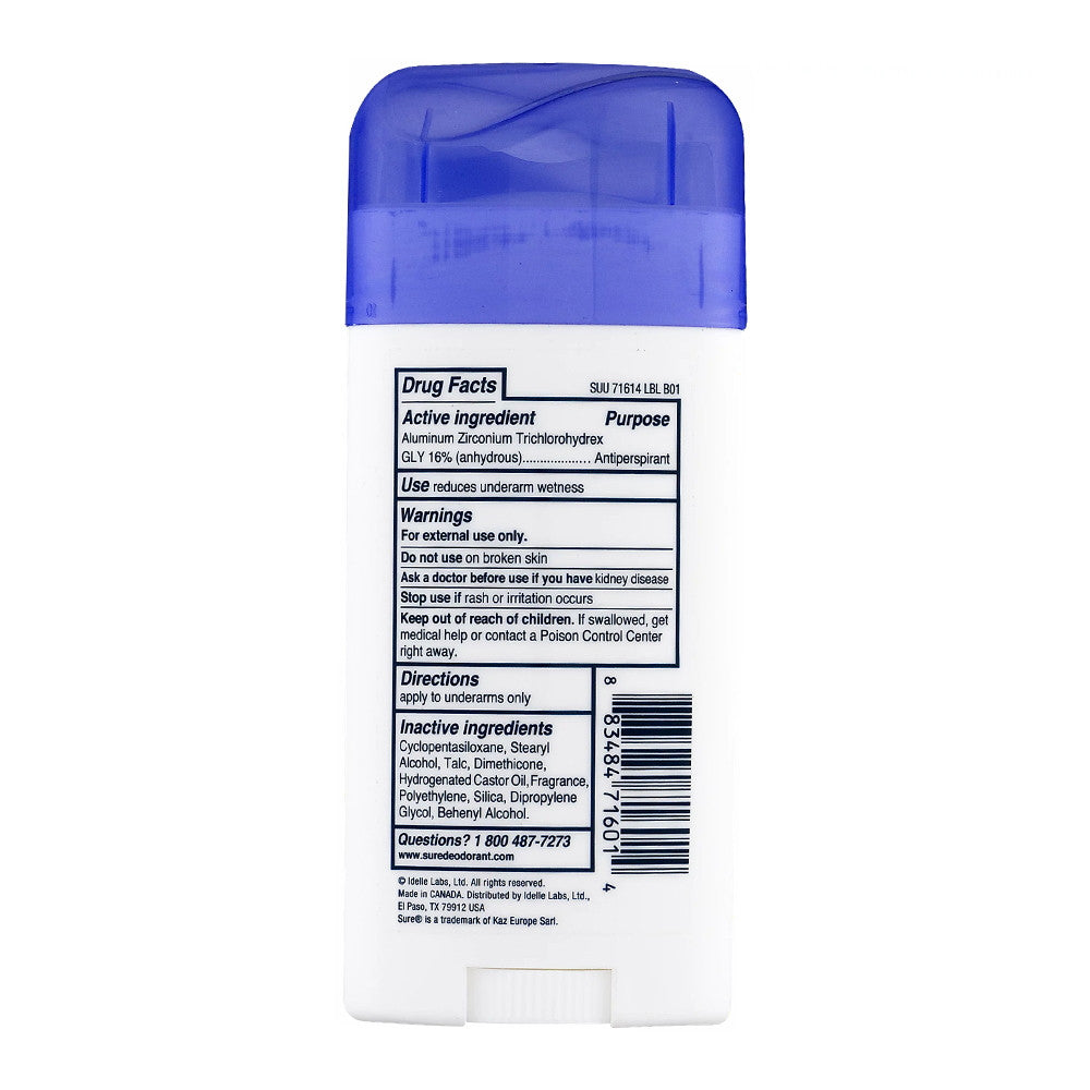 Sure Anti-Perspirant And Deodorant Invisible Solid Fresh And Cool - 2.6 Oz