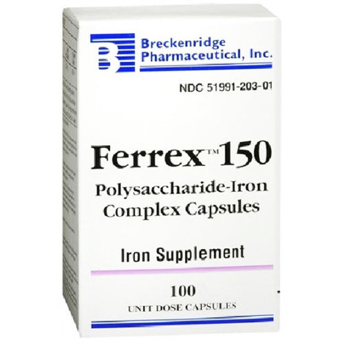 Breckenridge Pharmaceutical Ferrex 150 Polysaccharide Iron Complex Capsules 100Ea