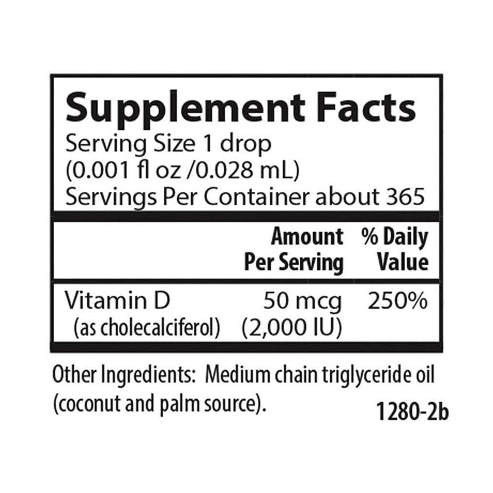 Carlson Super Daily D3 2000 IU Drops, 0.38 Oz