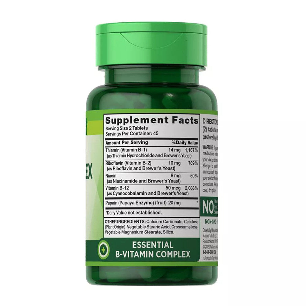 Natures Truth Vitamin B Complex with B12, 90 Ea