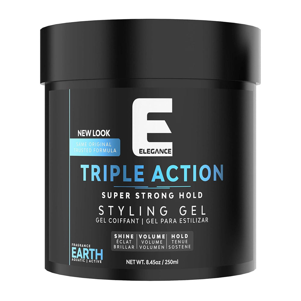 Elegance Triple Action Super Strong Hold Gel, 8.45 Oz