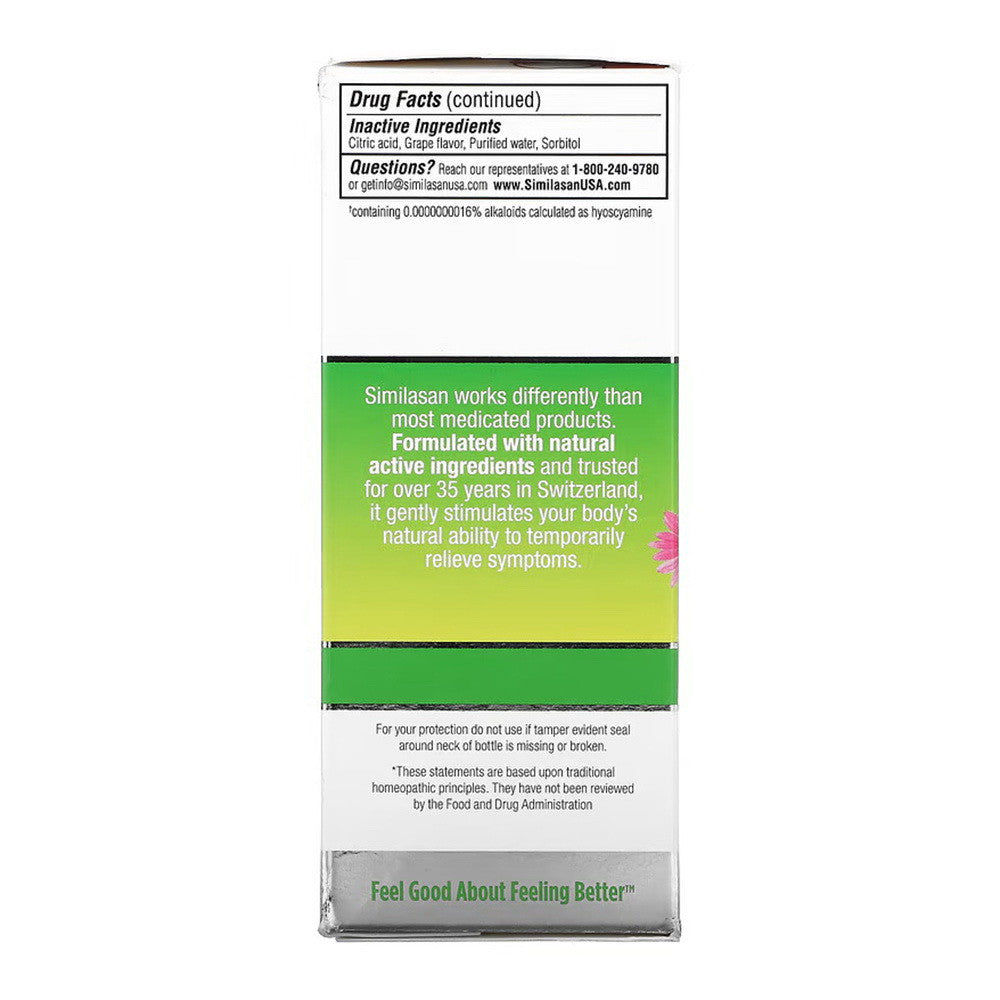 Similasan Kids Cold & Mucus Relief Plus Echinacea, Grape, 4 Oz
