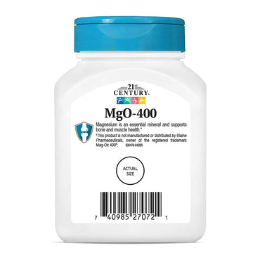 21st Century Magnesium Oxide 400 Mg Tablets, 90 Ea