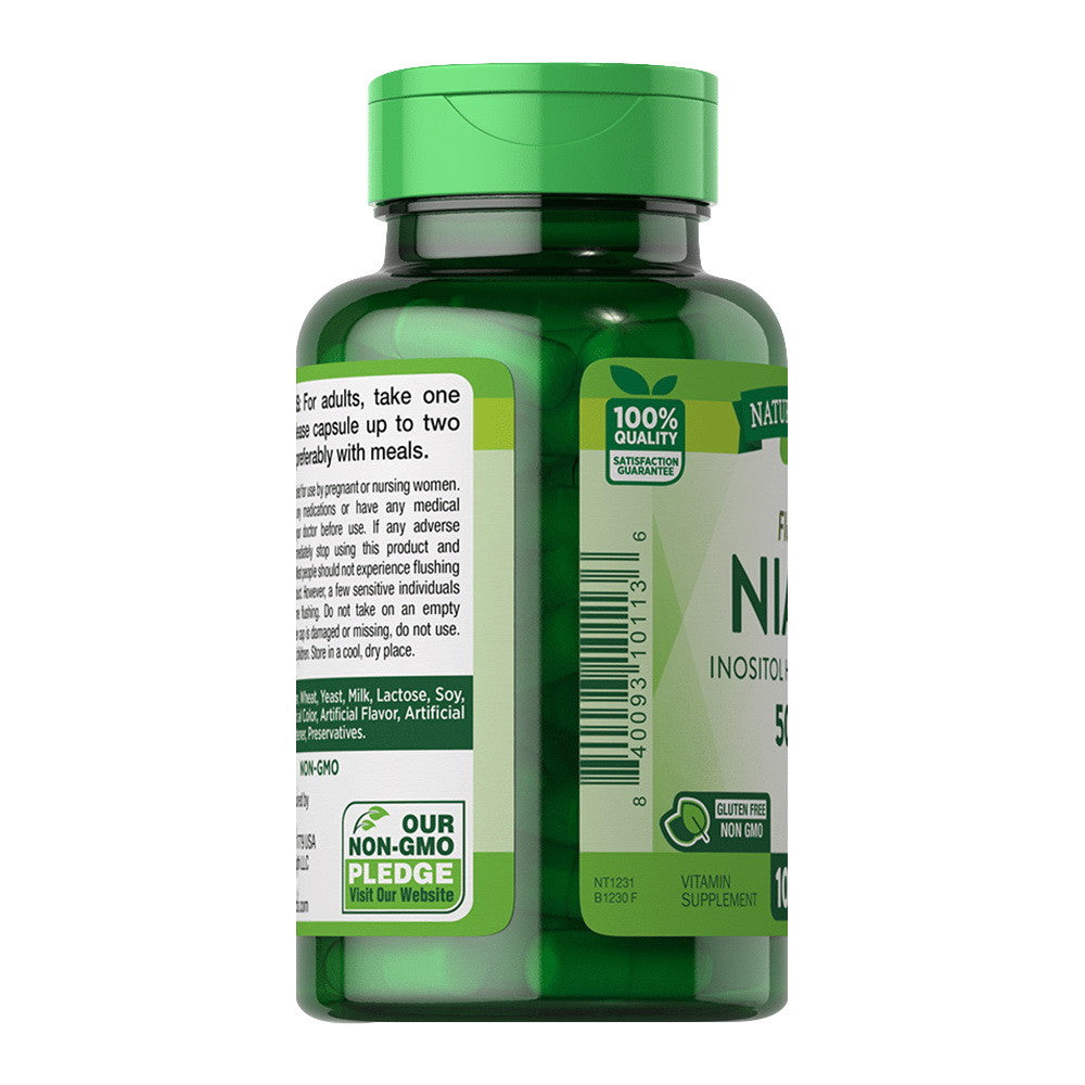 Natures Truth Flush Free Niacin Inositol Hexanicotinate 500 Mg, 100 Ea