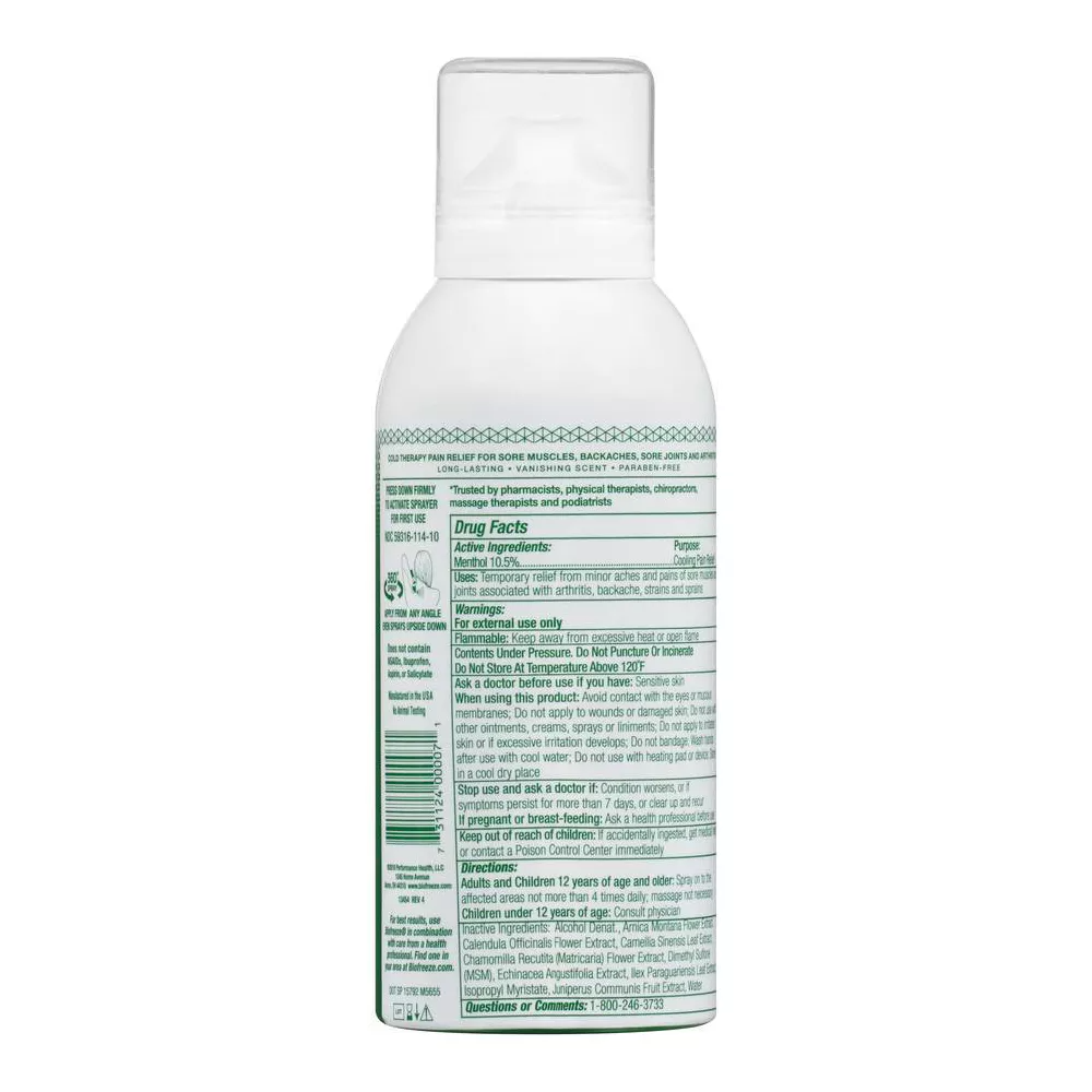 Biofreeze Classic Pain Relief 360 Continous Spray, 3 Oz pump