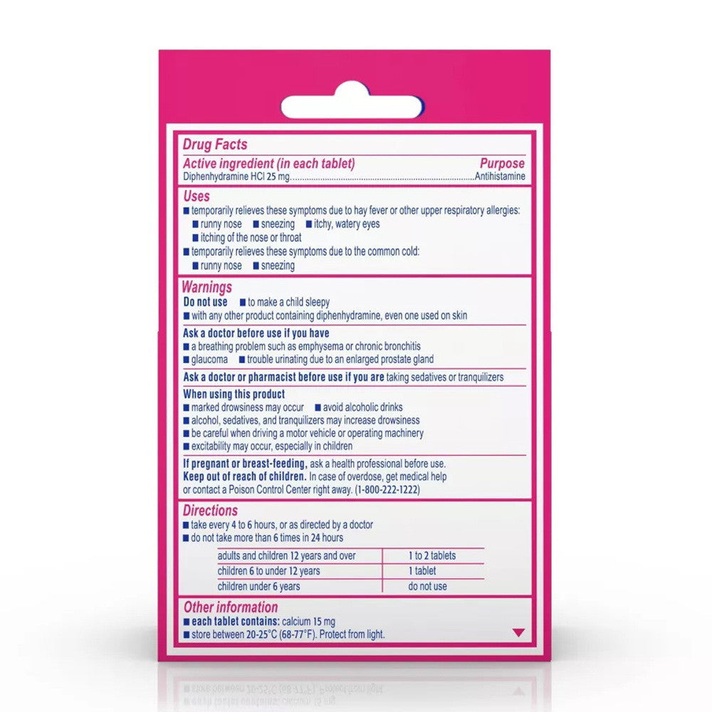 Benadryl Allergy Diphenhydramine UltraTab Antihistamine Tablet - 8 Ea