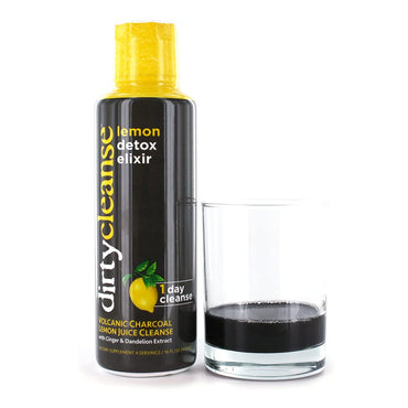 Dirty Cleanse Volcanic Charcoal Lemon Detox Elixir, 16 Oz