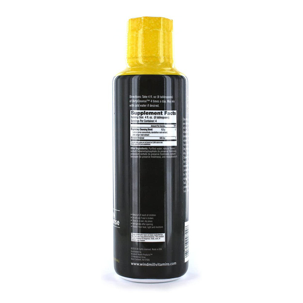 Dirty Cleanse Volcanic Charcoal Lemon Detox Elixir, 16 Oz