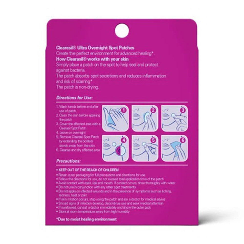 Clearasil Ultra Overnight Acne Spot Patches, 18 Ea