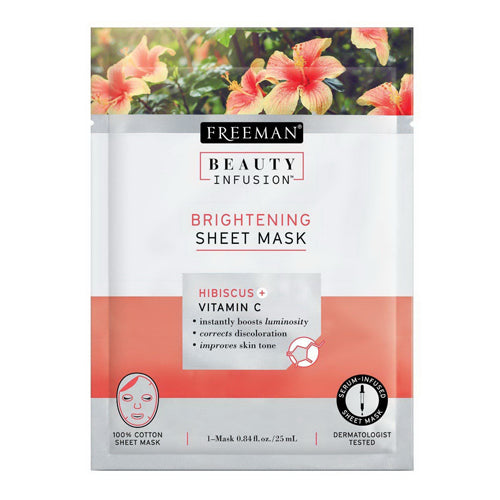 Freeman Beauty Infusion Brightening Face Mask Hibiscus and Vitamin C 0.84Oz (25ml)