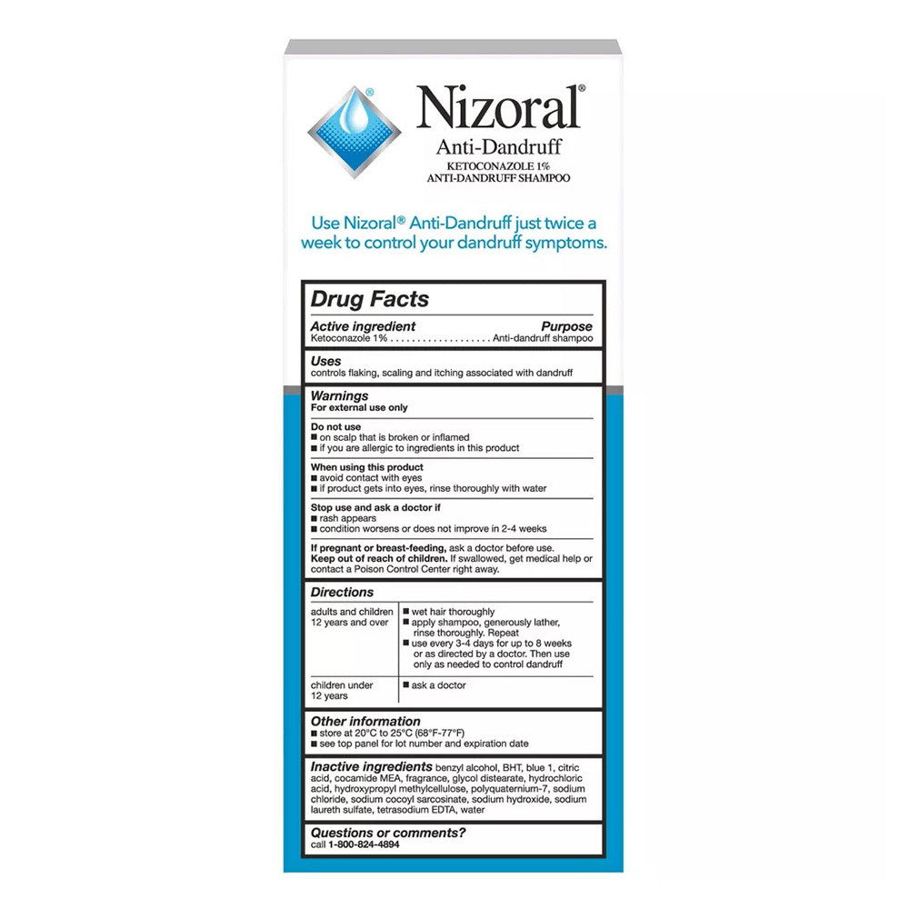 Nizoral A-D Ketoconazole Anti-Dandruff Hair Treatment Shampoo, 7 Oz