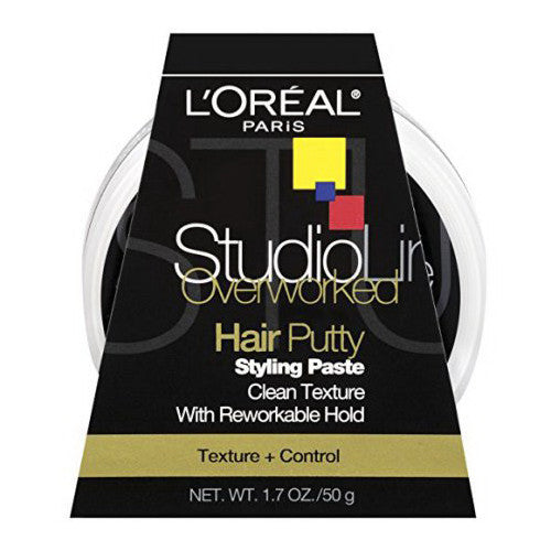 Loreal Studio Line Overworked Hair Putty Styling Paste - 1.7 Oz