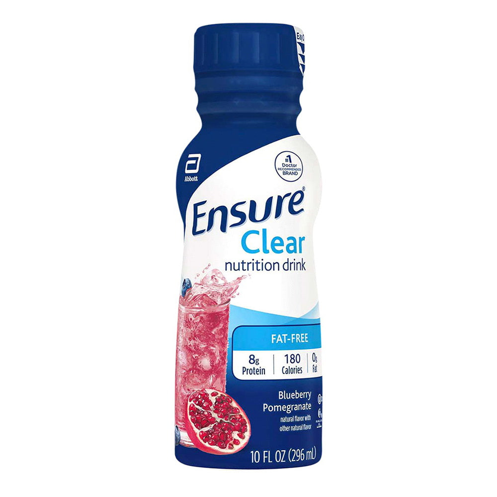 Ensure Clear Nutrition Drink Bottles Blueberry Pomegranate Flavor Refreshing Nutritional Support 10Oz (296ml) Pack of 4