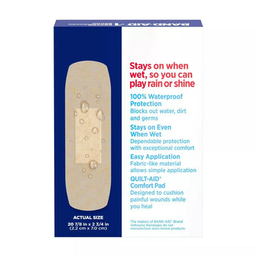 Band Aid Water Block Adhesive Bandages, 20 Ct