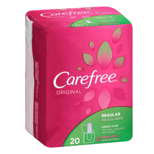 Carefree Original Regular Panty Liners Scented, 20 Ea