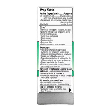 Similasan Sinus Relief Nasal Mist, Preservative free, 0.68 Oz