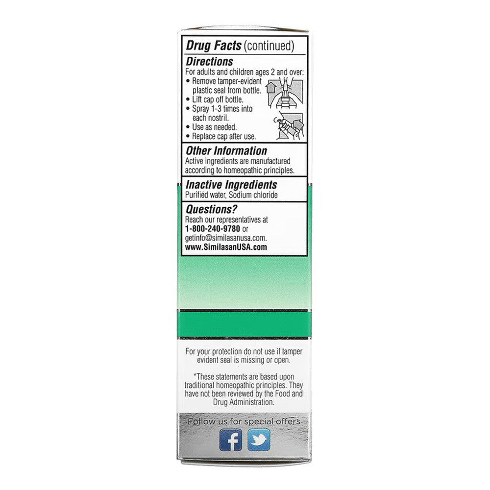 Similasan Sinus Relief Nasal Mist, Preservative free, 0.68 Oz