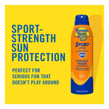 Banana Boat Ultra Sport Clear Sunscreen Spray SPF 100, 6 Oz