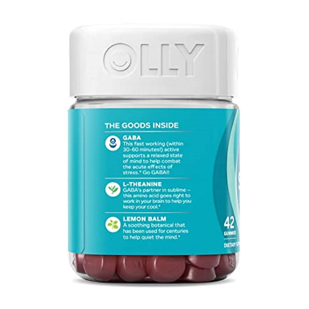 Olly Goodbye Stress Gummy Supplements, Berry Verbena, 42 Ea