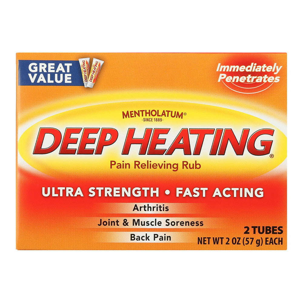 Mentholatum Deep Heating Rub Extra Strength Pain Relieving Rub Tube - 2 Oz
