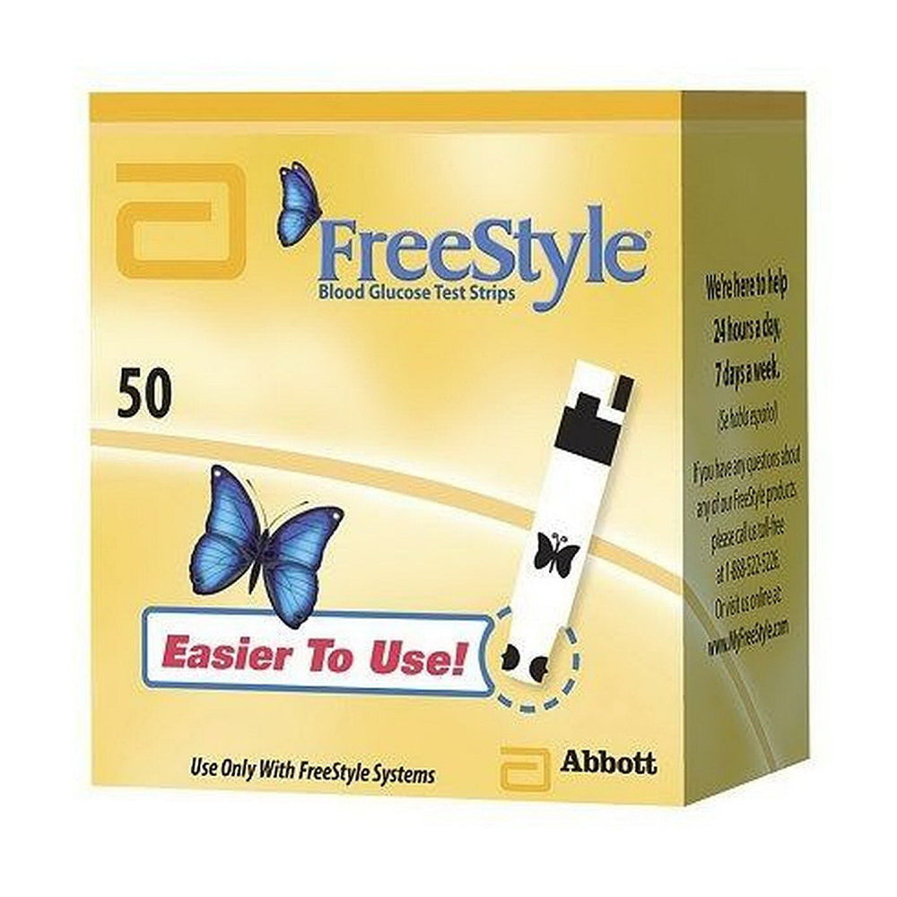 Abbott FreeStyle Blood Glucose Test Strips 50Ea