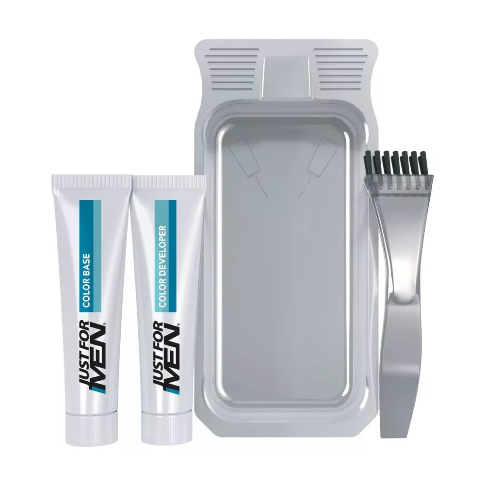 Just For Men Mustache And Beard Brush In Hair Color, M-46 Deep Dark Brown, 1 Kit