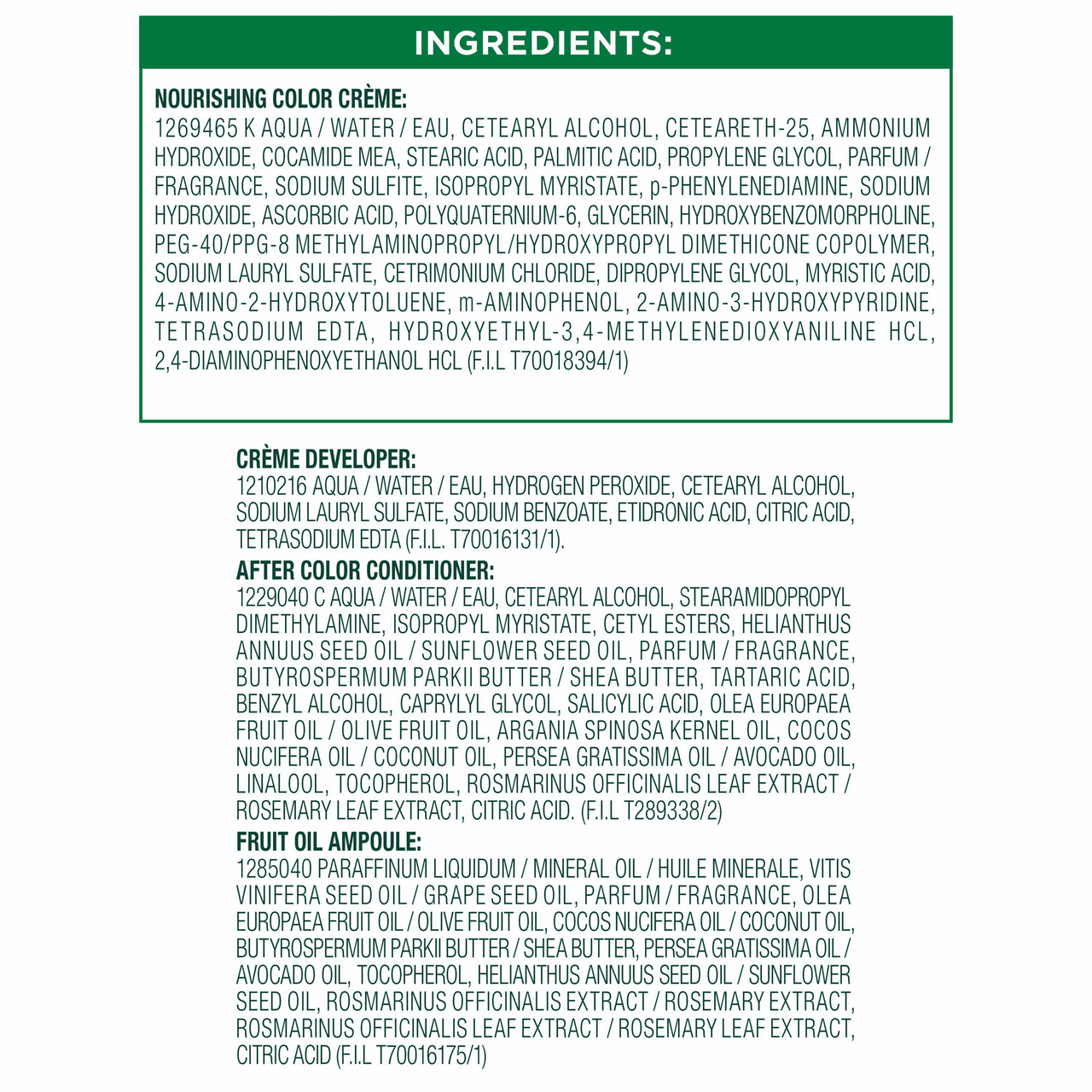 Garnier Nutrisse Nourishing Color Creme With Fruit Oil Concentrate, Soft Mahogany Dark Brown, #415, Kit