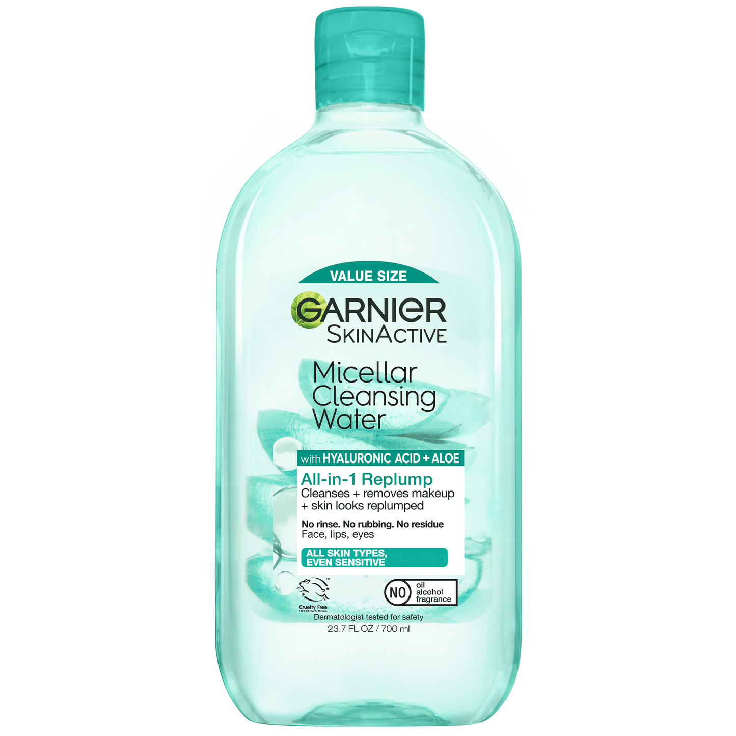 Garnier SkinActive Micellar Cleansing Water with Hyaluronic Acid and Aloe Gently Removes Makeup 23.7Oz (700ml)