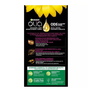 Garnier Olia Oil Powered Permanent Haircolor, Medium Golden Brown 5.3, 1 Kit