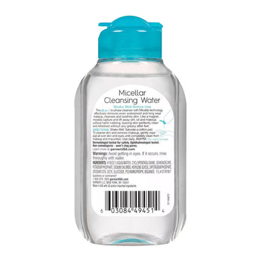 Garnier SkinActive Micellar Cleansing Water, For Waterproof Makeup, 3.4 Oz