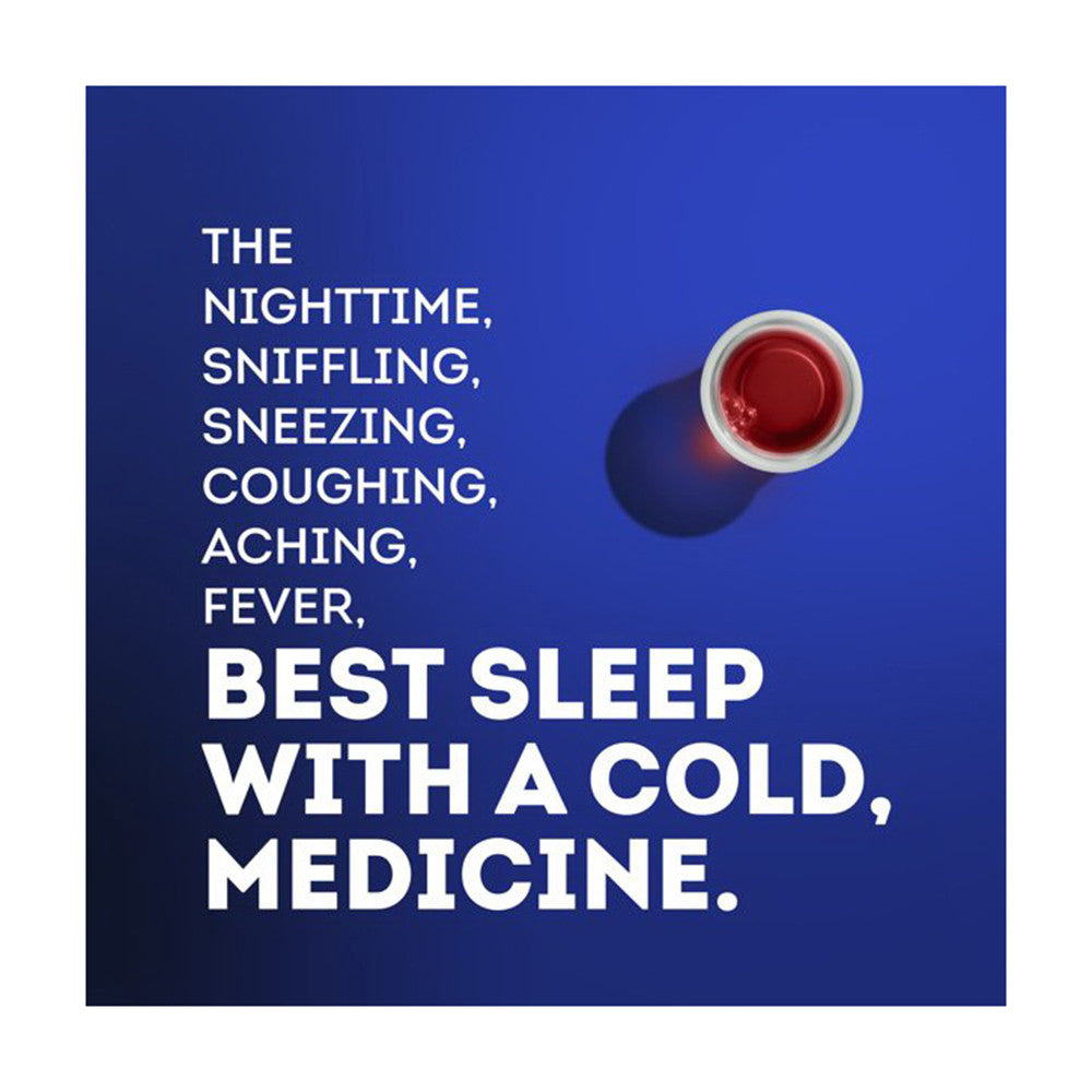 Vicks Nyquil Cherry Cold And Flu Night Time Relief Liquid, 8 Oz