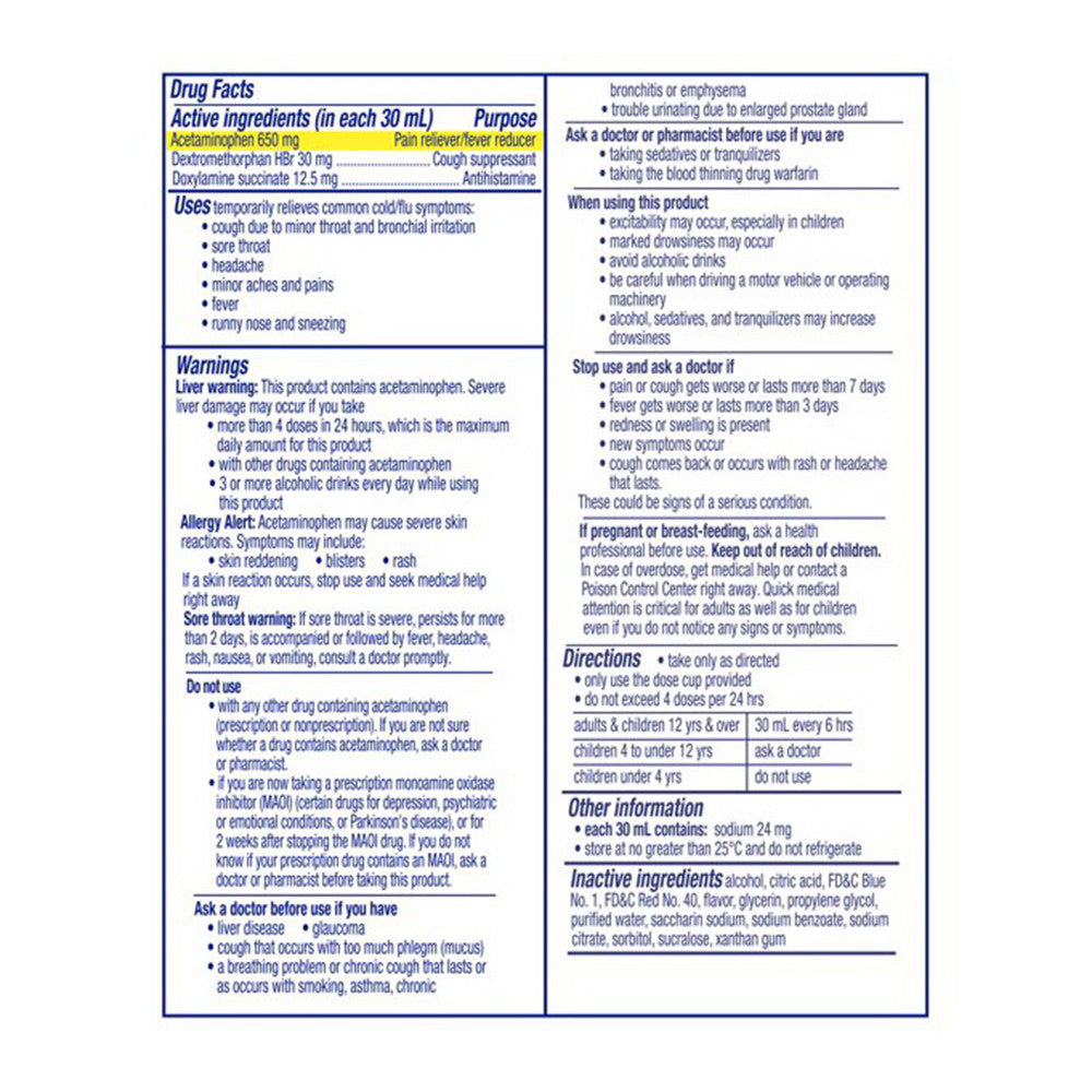 Vicks Nyquil Cherry Cold And Flu Night Time Relief Liquid, 8 Oz