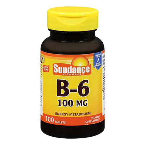 Sundance Vitamins B-6 100 Mg Energy Metabolism Tablets, 100 Ea