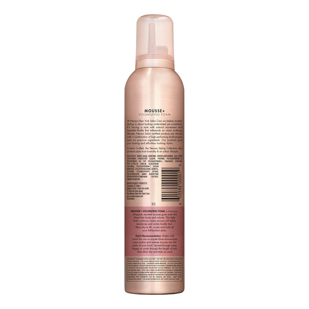 Nexxus Mousse Plus Volumizing Foam Styler Hair, Light Hold, 10.6 Oz