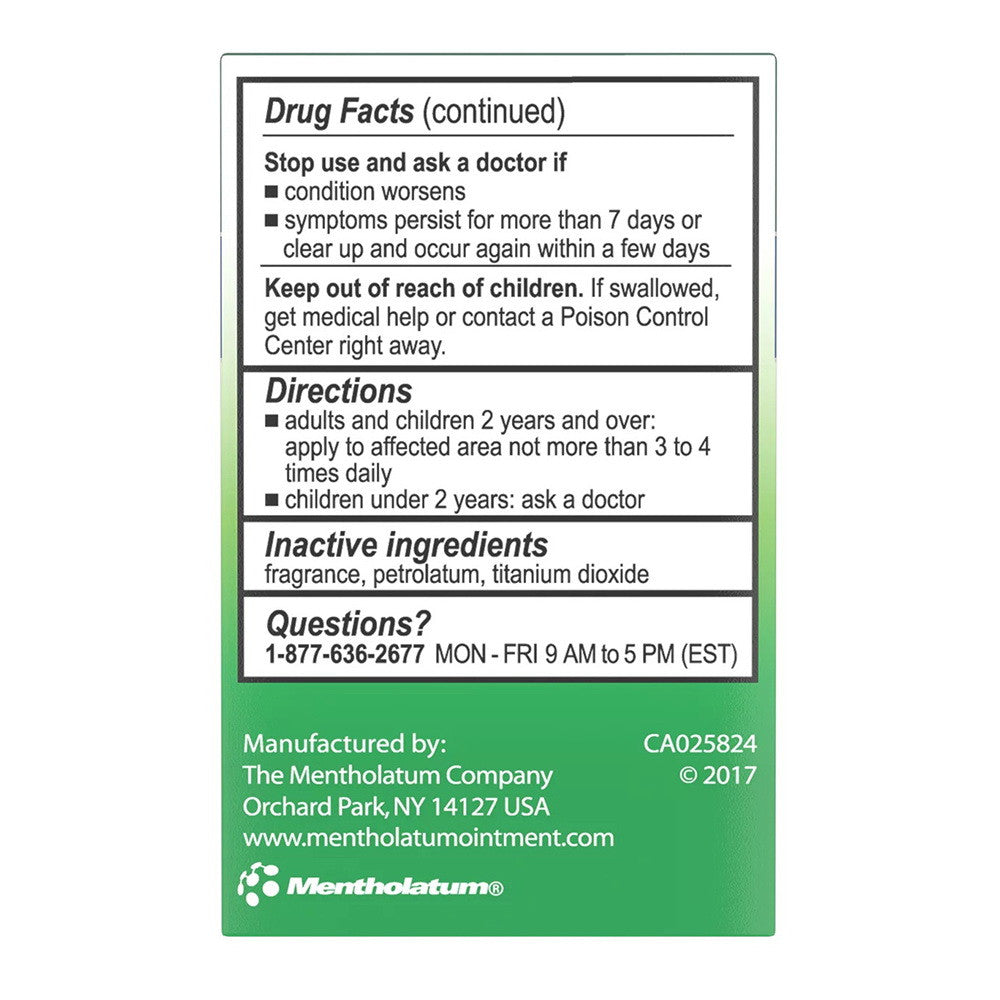 Mentholatum Original Topical Analgesic Ointment Rub, 1 Oz
