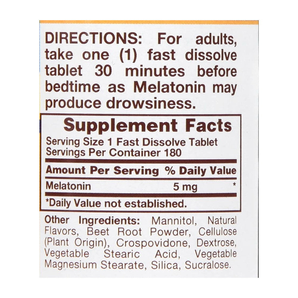 Sundance Ultra Melatonin Fast Dissolve Tablets,180 Ea