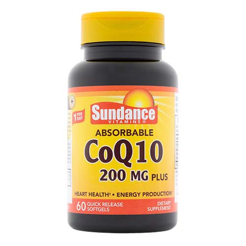 Sundance Absorbable CoQ-10 200 Mg Plus Heart Health Quick Release Softgels, 60 Ea