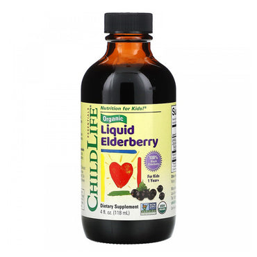 Child Life Organic Liquid Elderberry, 4 Oz