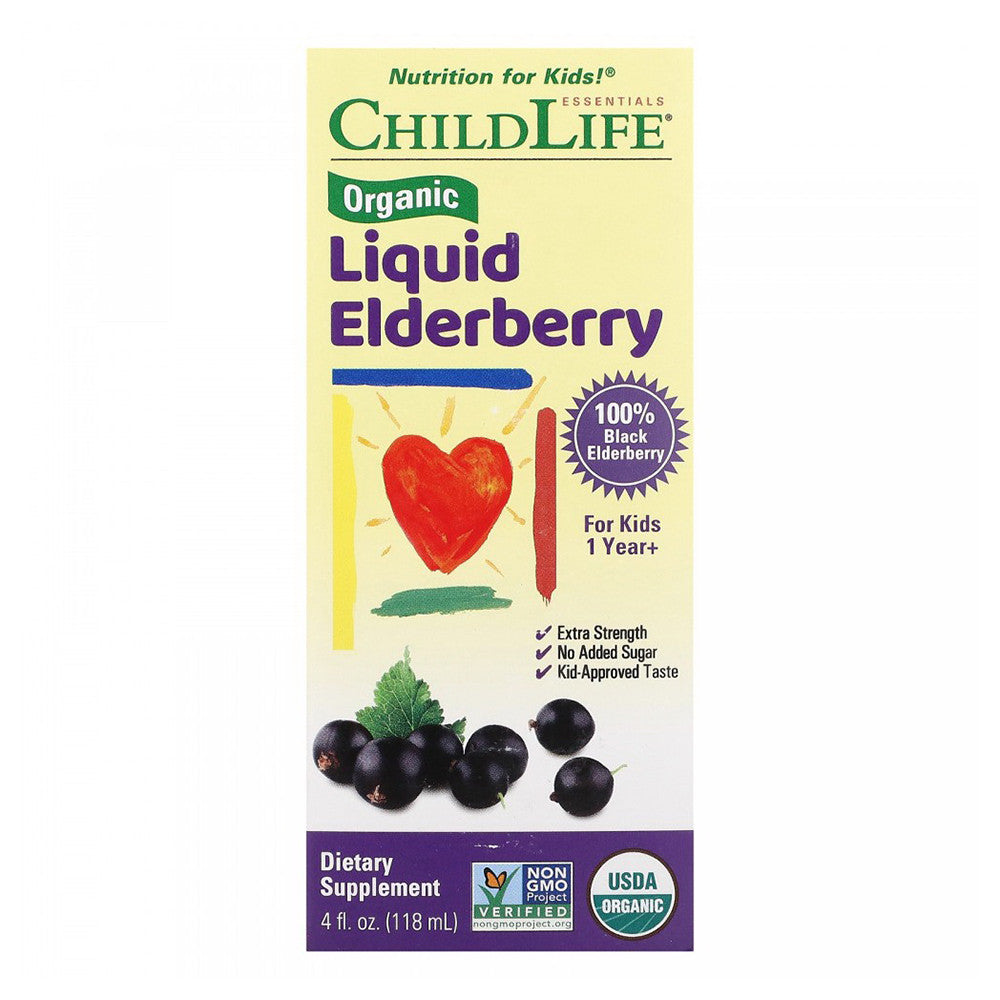 Child Life Organic Liquid Elderberry, 4 Oz