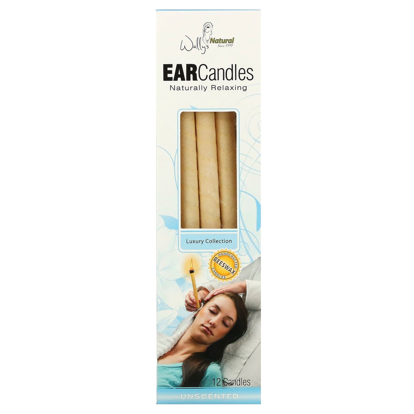 Wallys 100% Ear Beeswax Candles - 12 Ea