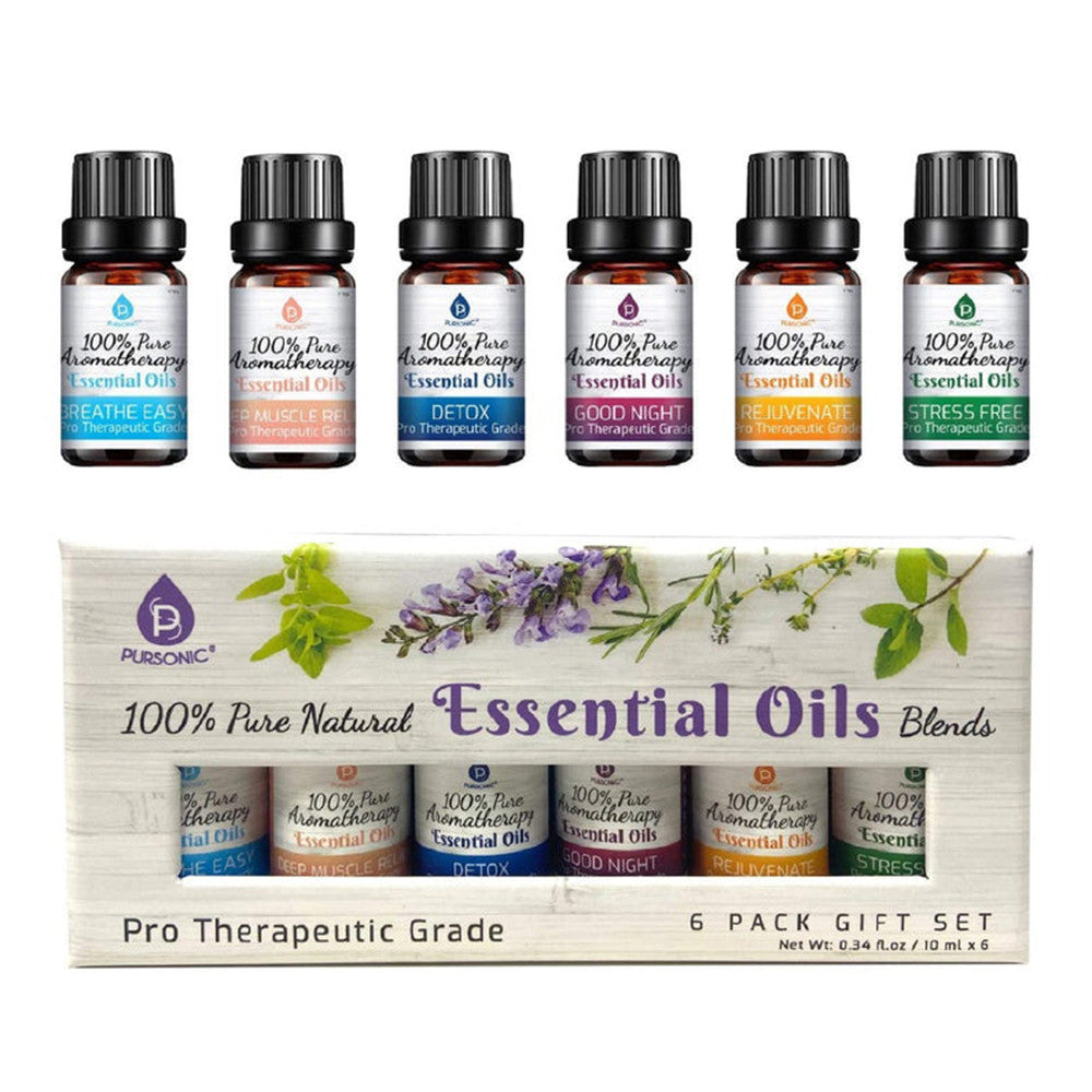 Pursonic 100% Pure Essential Oil Blends Gift Set