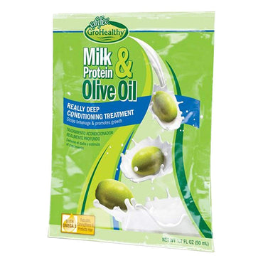 GroHealthy Milk Protein and Olive Oil Really Deep Conditioning Treatment, 1.7 Oz
