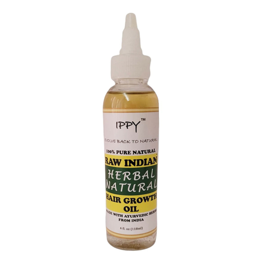 Ippy Raw Indian Herbal Natural Hair Growth Oil Nourishment and Scalp Strengthening 4Oz (118ml)