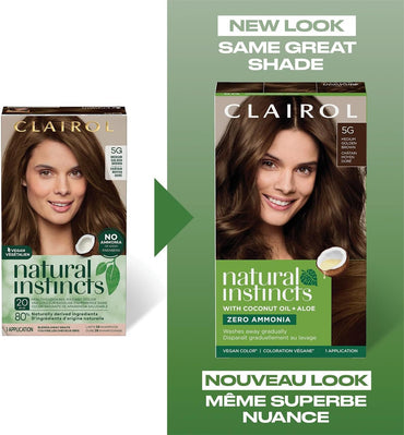 Clairol Natural Instincts Semi-Permanent, 5G Medium Golden Brown, 1 Kit